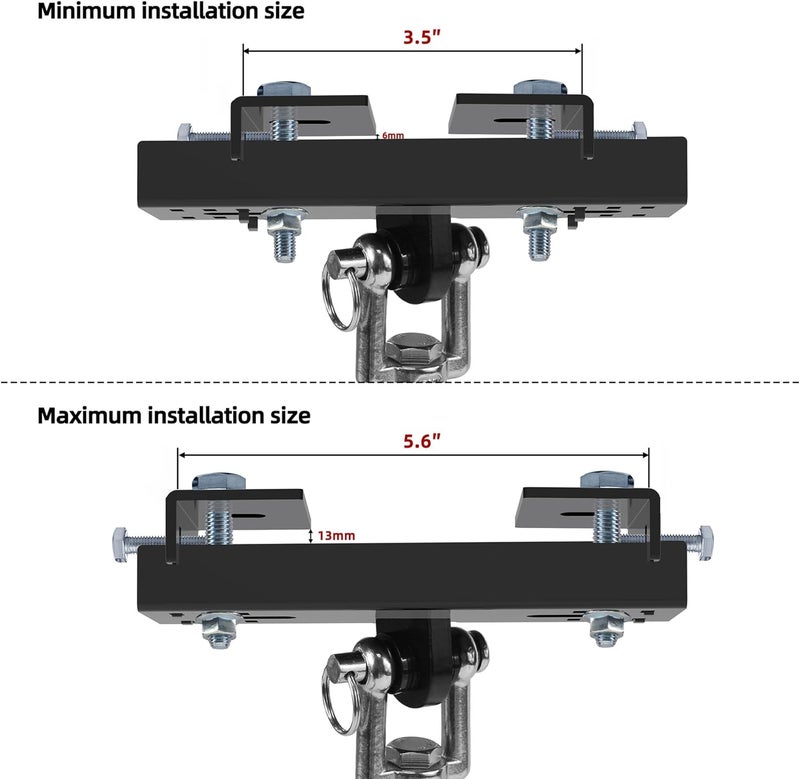Foozet Punching Bag Hanger,Beam Clamp Heavy Bag Mount,Heavy Duty Holder for Boxing,Heavy Bag hangerStainless Steel Swivel Chain with Carabiner - Image 2